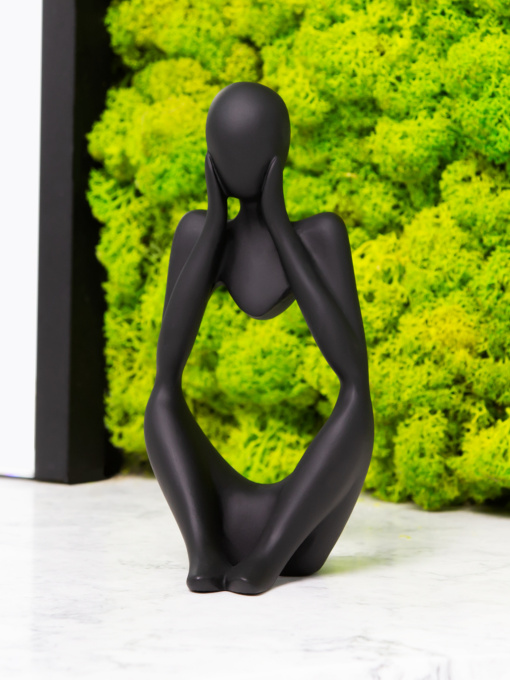Статуэтка "Мыслитель" черная MBM MY HOME модель DH-ST-16-2 BLACK Фото