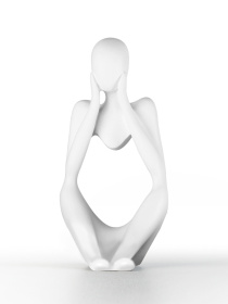 Статуетка "Мислитель" біла MBM HOME модель DH-ST-16-2 WHITE Фото