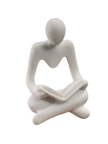 Статуэтка "Мыслитель с книгой" белая MBM MY HOME модель DH-ST-23 WHITE Фото