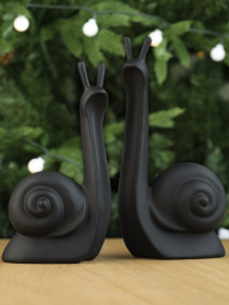Статуэтка "Улитка" черная MBM MY HOME модель DH-ST-24 BLACK Фото