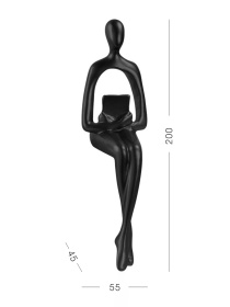 Статуэтка "Человек с книгой" черная MBM MY HOME модель DH-ST-26 BLACK Фото