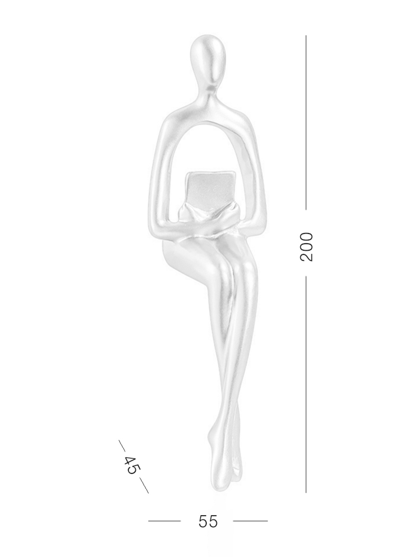 Статуэтка "Человек с книгой" белая MBM MY HOME модель DH-ST-26 WHITE Фото