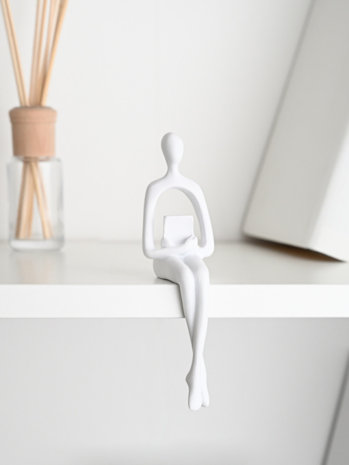 Статуэтка "Человек с книгой" белая MBM MY HOME модель DH-ST-26 WHITE Фото