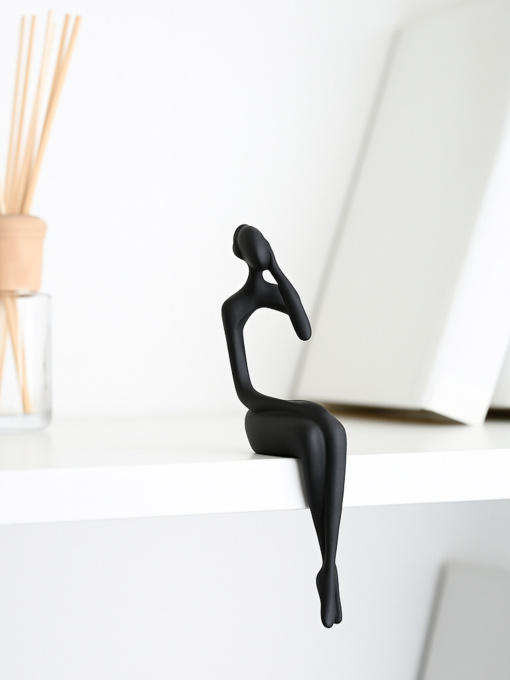 Статуэтка "Человек мыслит" черная MBM MY HOME модель DH-ST-27 BLACK Фото