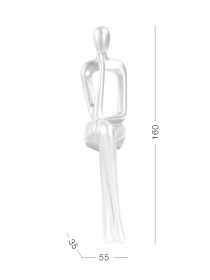 Статуетка "Людина з мрією" біла MBM MY HOME модель DH-ST-28 WHITE Фото