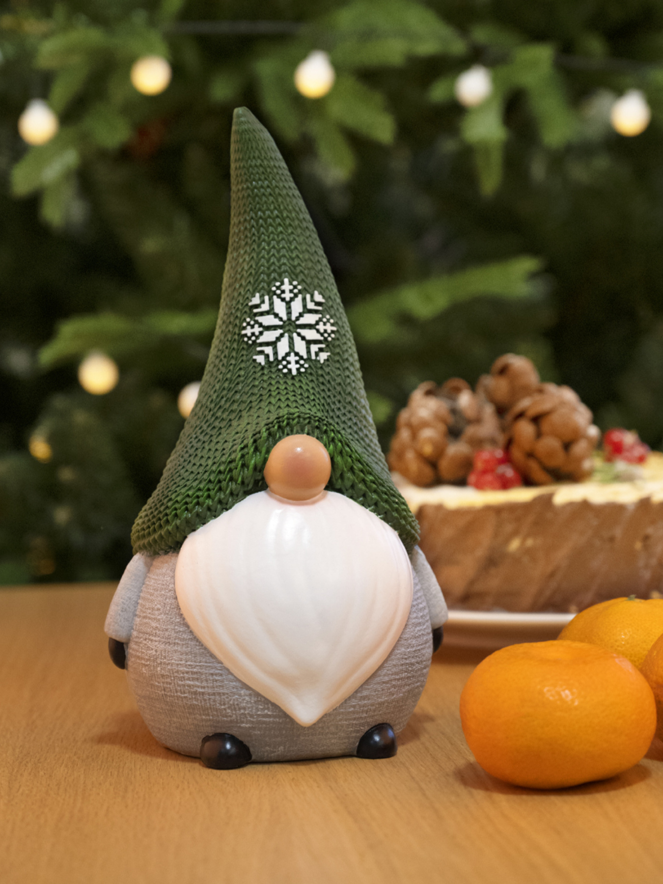 Статуетка новорічна "Гном" зелена MBM MY HOME модель DH-ST-32 GREEN/WHITE Фото