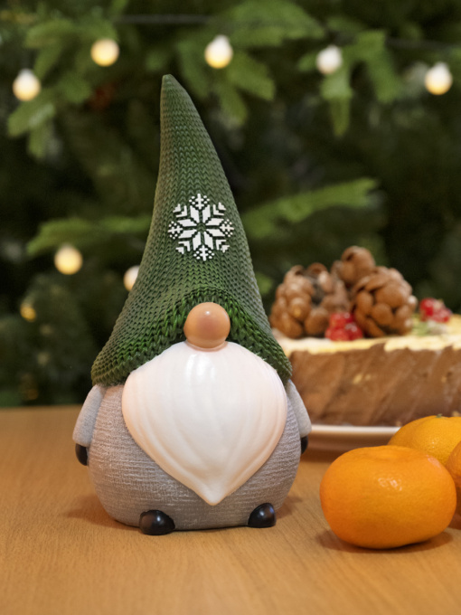 Статуэтка новогодняя "Гном" зеленая MBM MY HOME модель DH-ST-32 GREEN/WHITE Фото