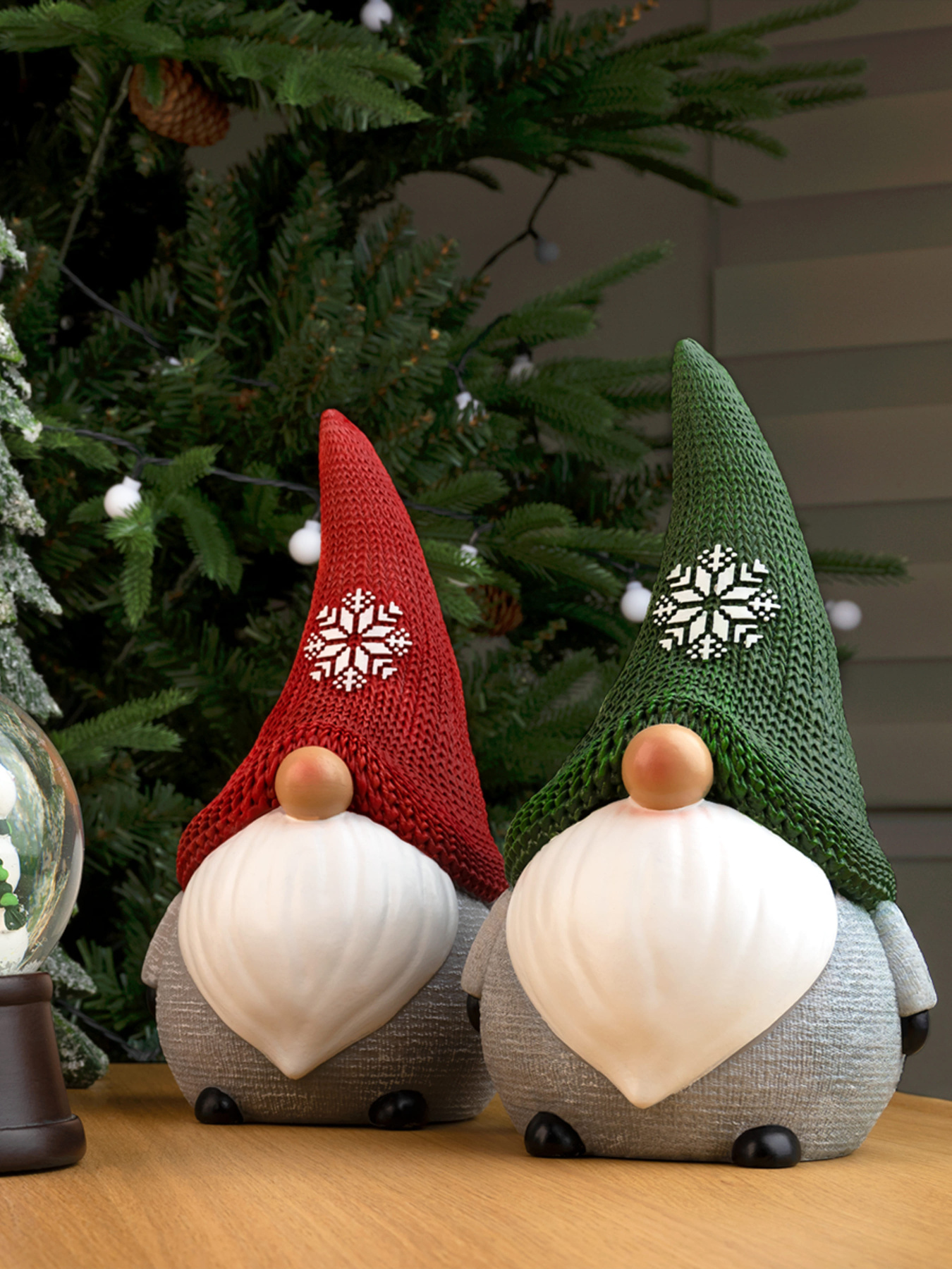 Статуетка новорічна "Гном" червона MBM MY HOME модель DH-ST-32 RED/WHITE Фото