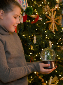 Снежный шар "Ёлка и снеговик" MBM MY HOME модель DH-ST-33 COLOR Фото