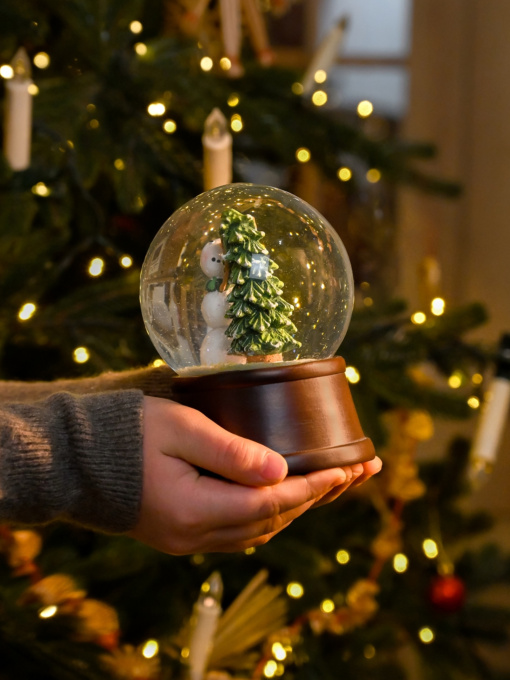 Снежный шар "Ёлка и снеговик" MBM HOME модель DH-ST-33 COLOR Фото