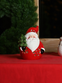 Статуэтка с подсветкой новогодняя "Санта с ёлкой" MBM HOME модель DH-ST-37 COLOR Фото