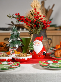 Статуэтка с подсветкой новогодняя "Санта с ёлкой" MBM HOME модель DH-ST-37 COLOR Фото