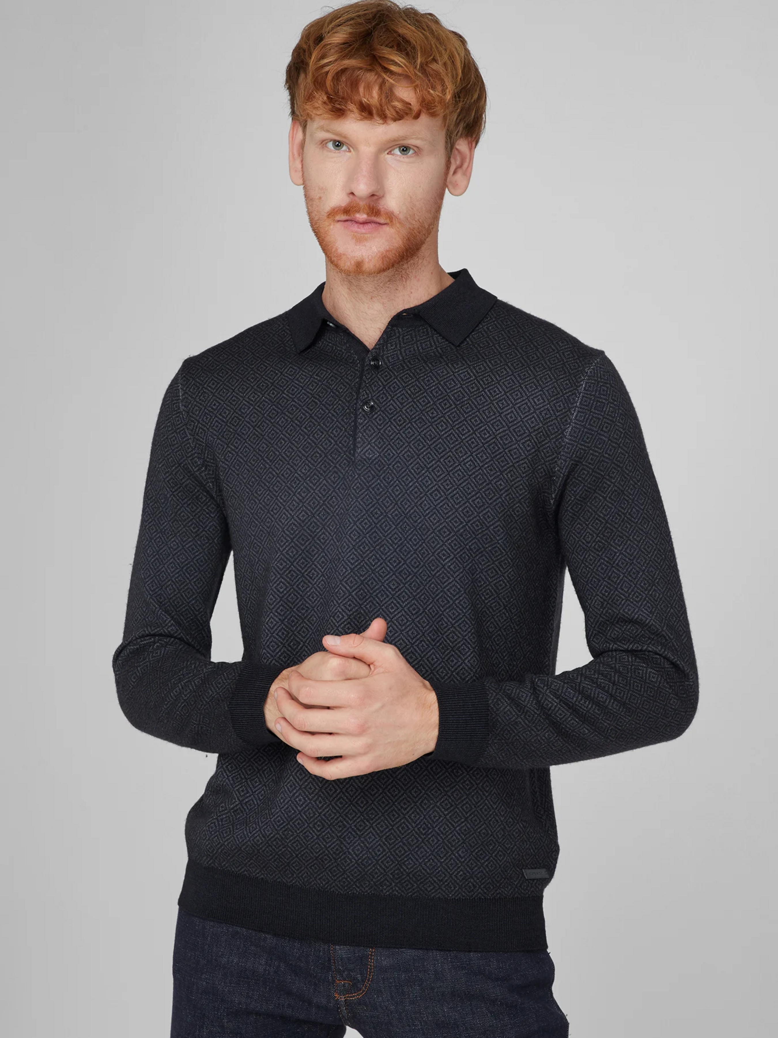 Вовняний Чоловічий Джемпер Pierre Cardin  (mp747186) колір темно-сірий