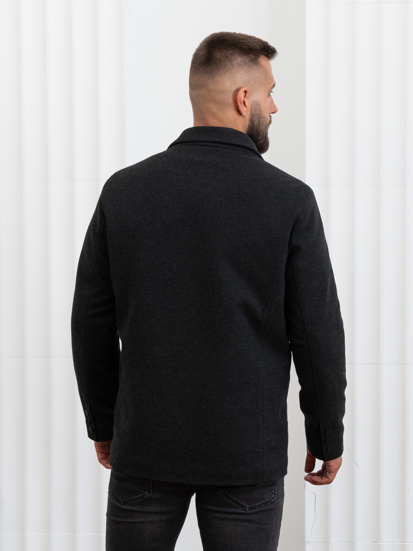 Пальто с утеплителем D&V couture модель 117-DVL-BLC Фото