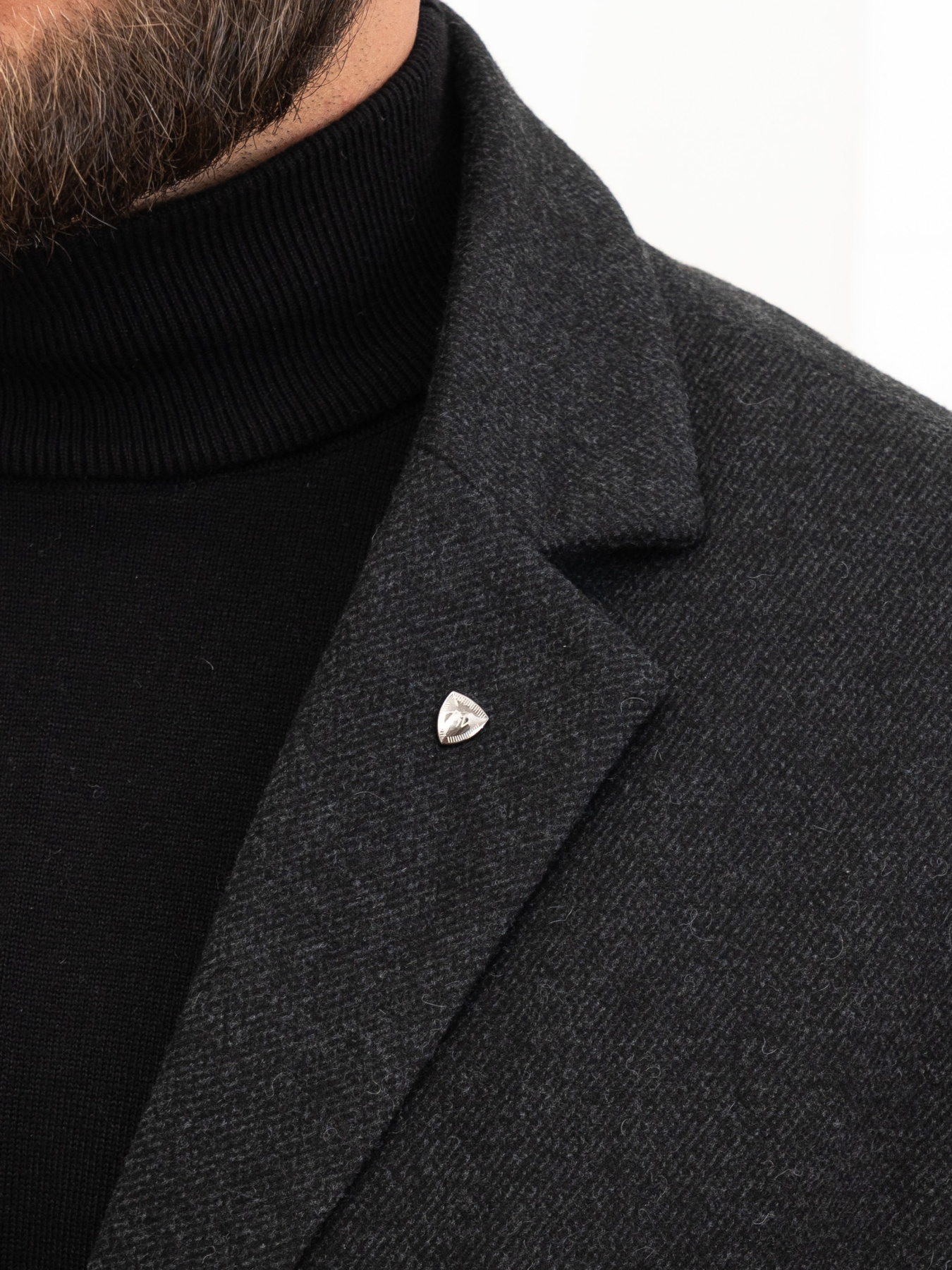 Пальто с утеплителем D&V couture модель 117-DVL-BLC Фото