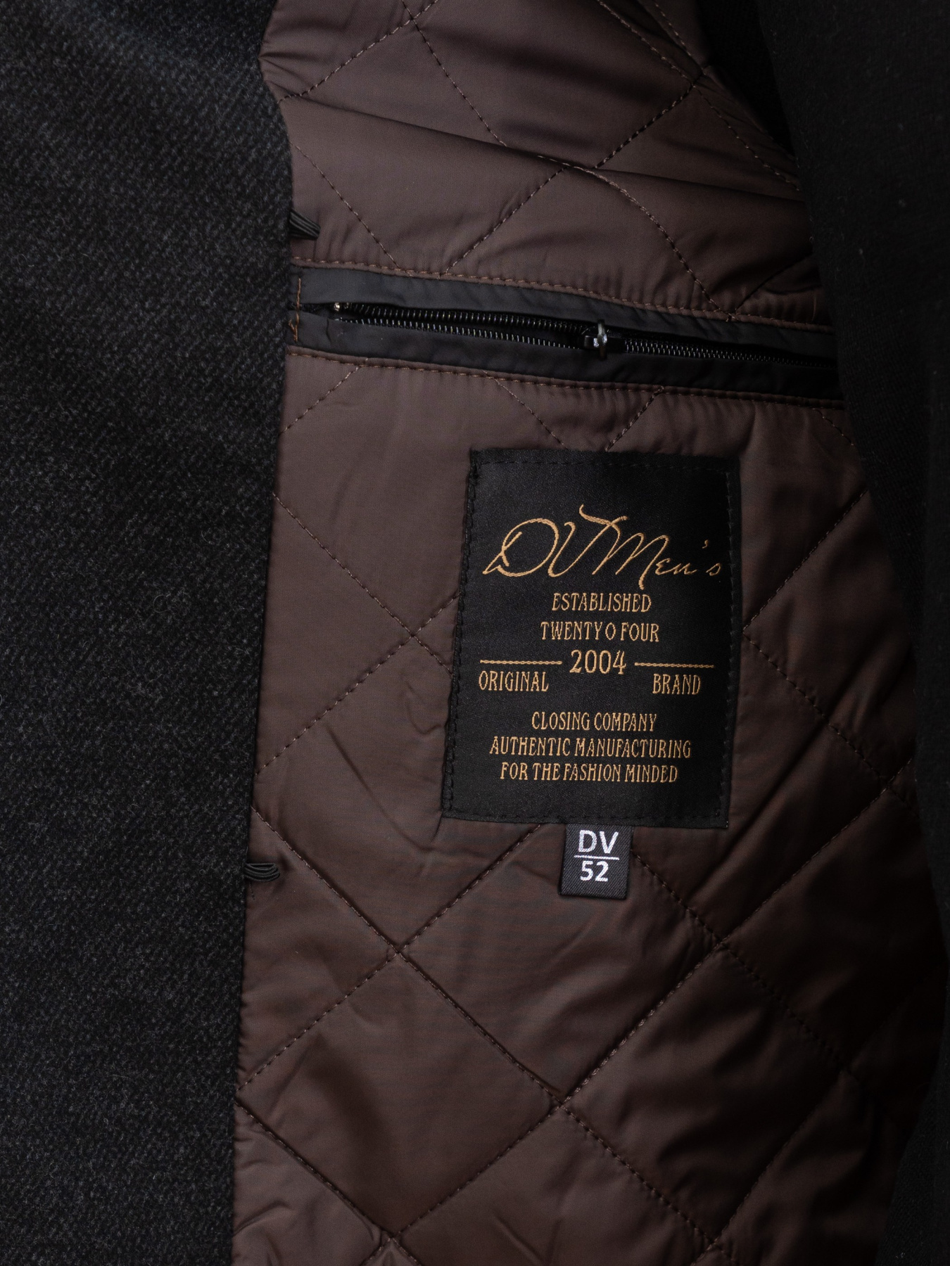 Пальто с утеплителем D&V couture модель 117-DVL-BLC Фото