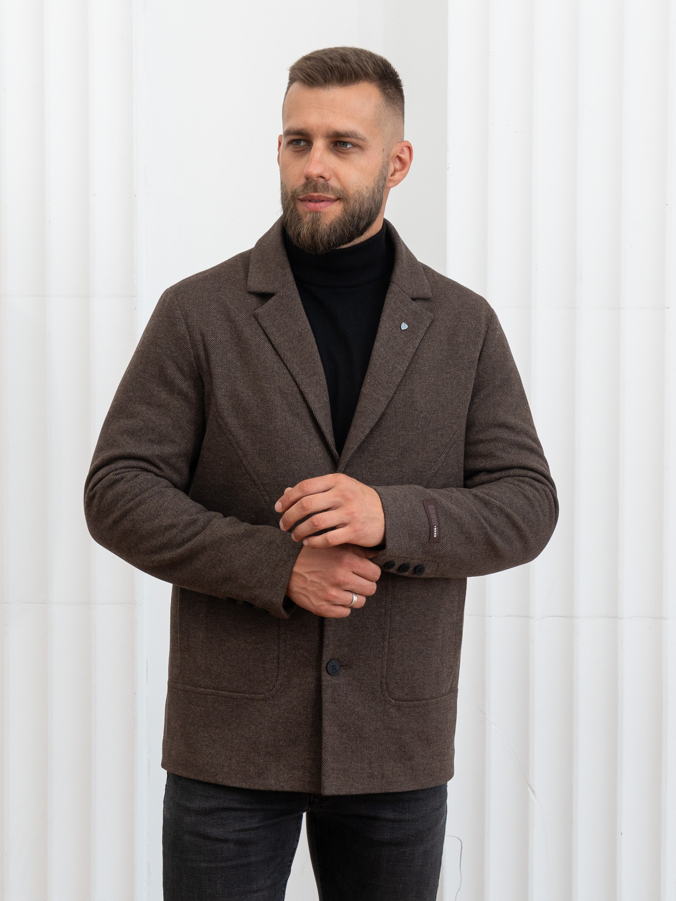 Пальто с утеплителем D&V couture модель 117-DVL-brown Фото