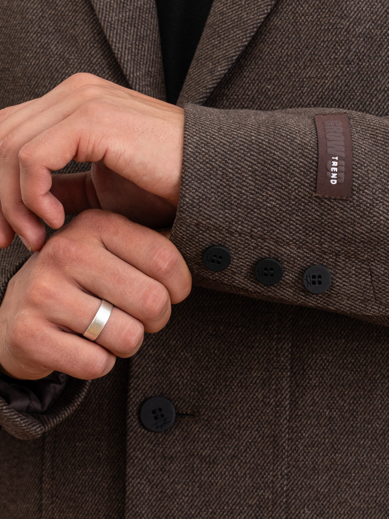 Пальто с утеплителем D&V couture модель 117-DVL-brown Фото