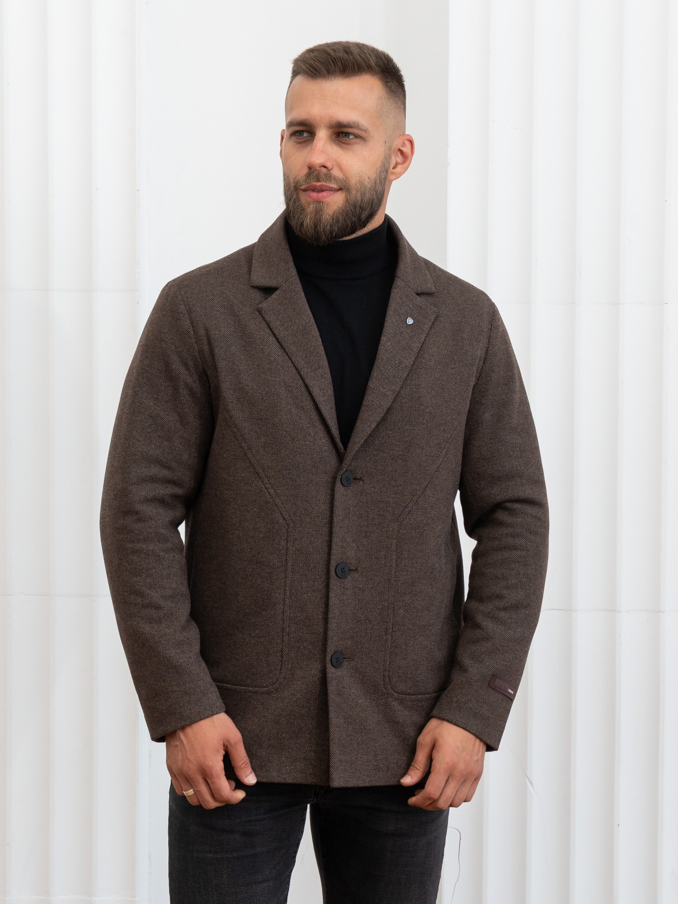 Пальто с утеплителем D&V couture модель 117-DVL-brown Фото