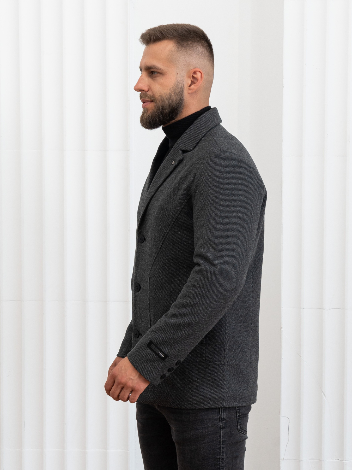 Пальто с утеплителем D&V couture модель 117-DVL-grey Фото