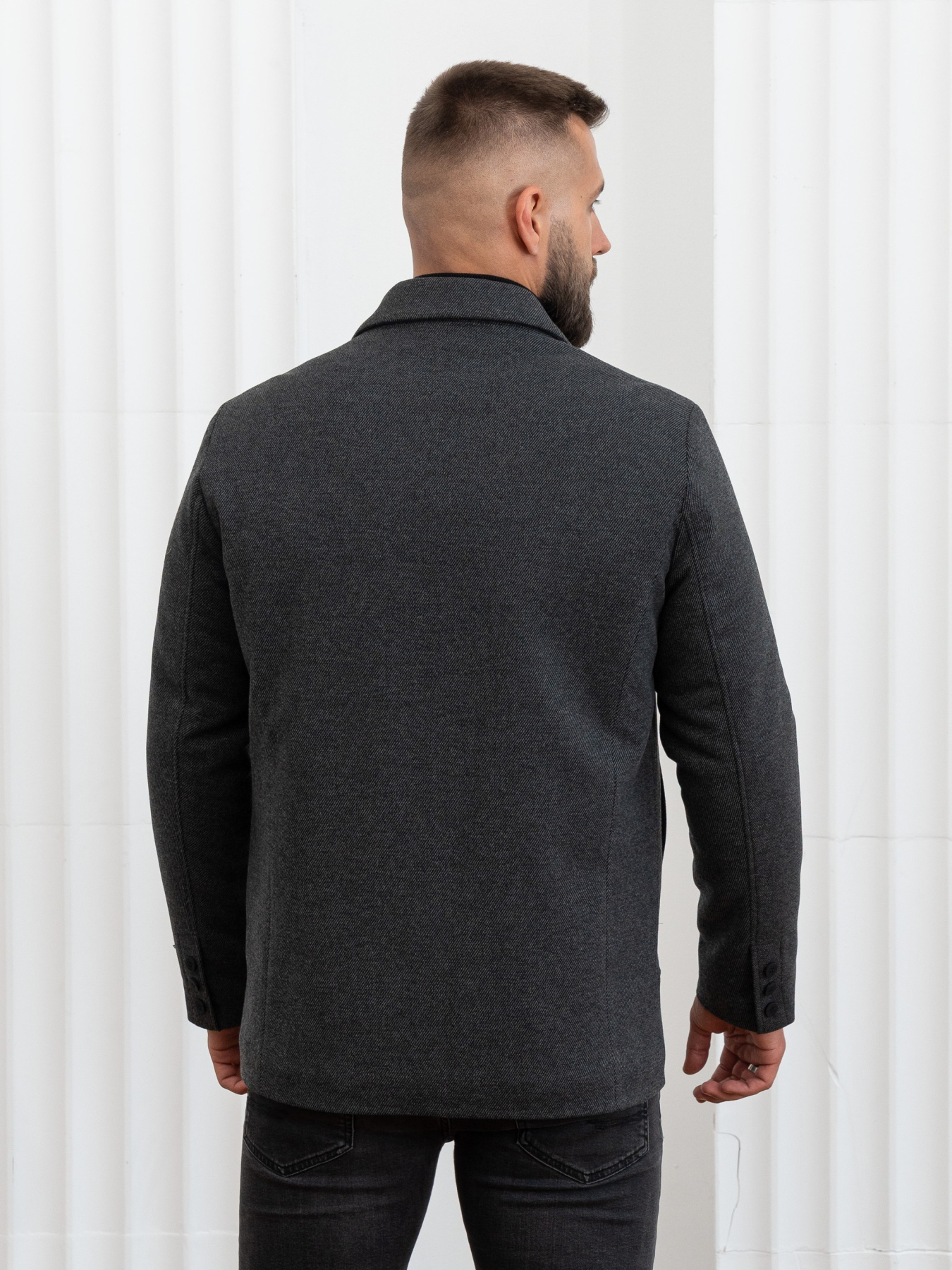 Пальто с утеплителем D&V couture модель 117-DVL-grey Фото