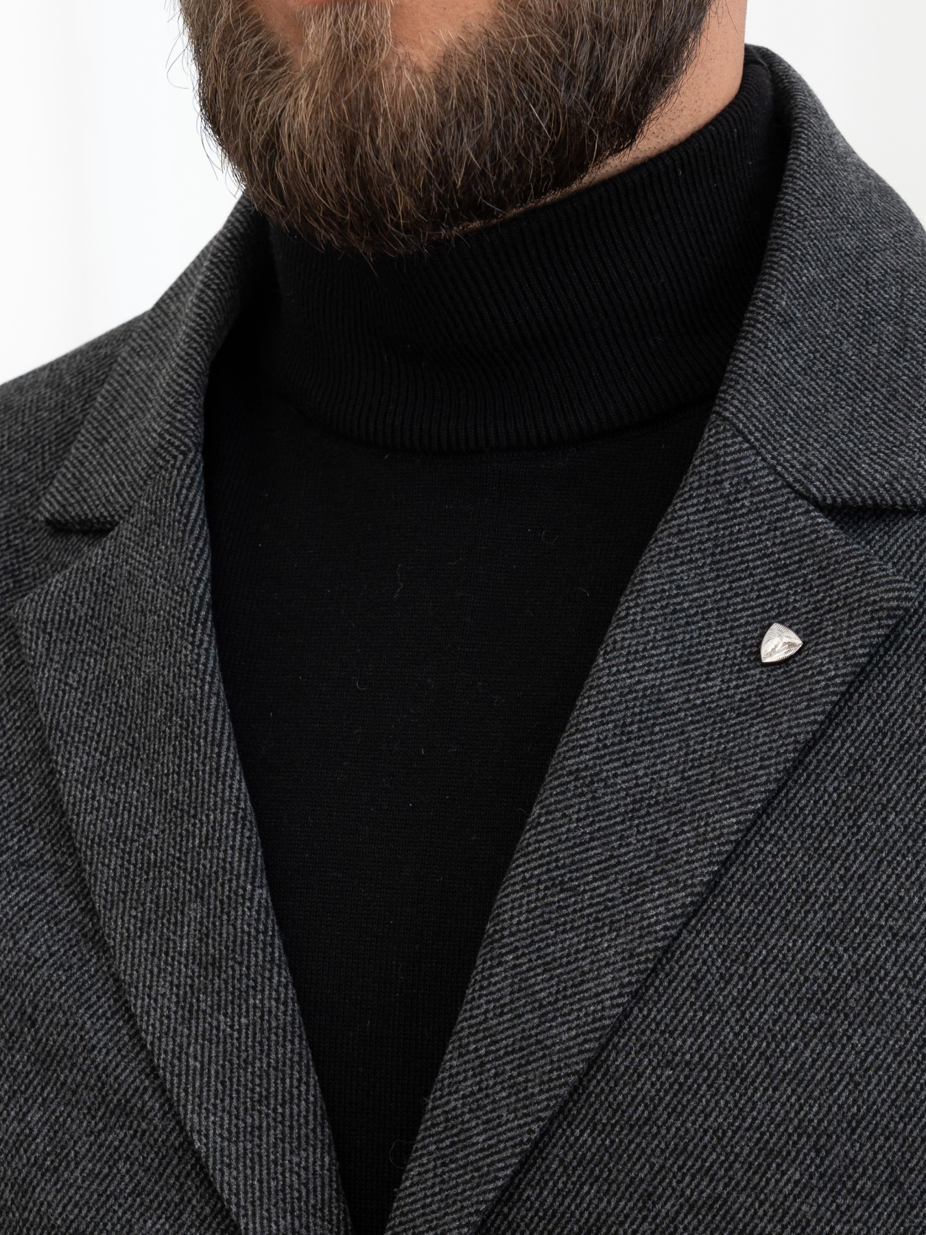 Пальто с утеплителем D&V couture модель 117-DVL-grey Фото