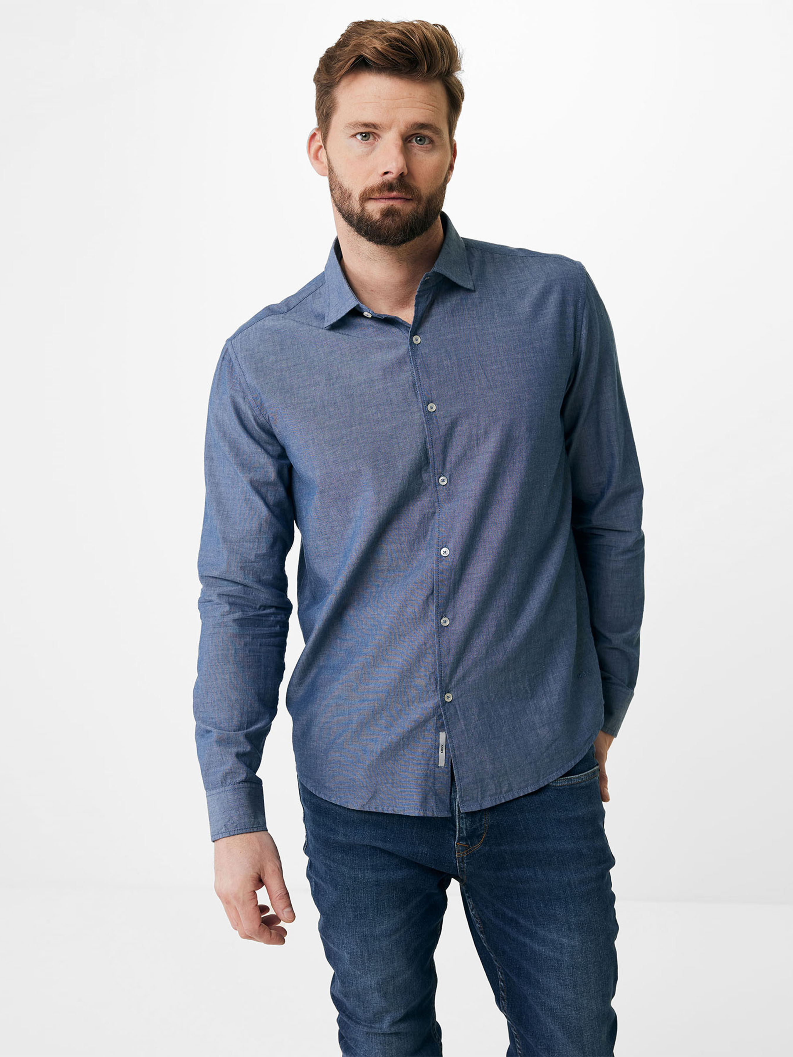 Бавовняні Чоловічі Сорочки MEXX  (AP1506033M_194020) колір синій