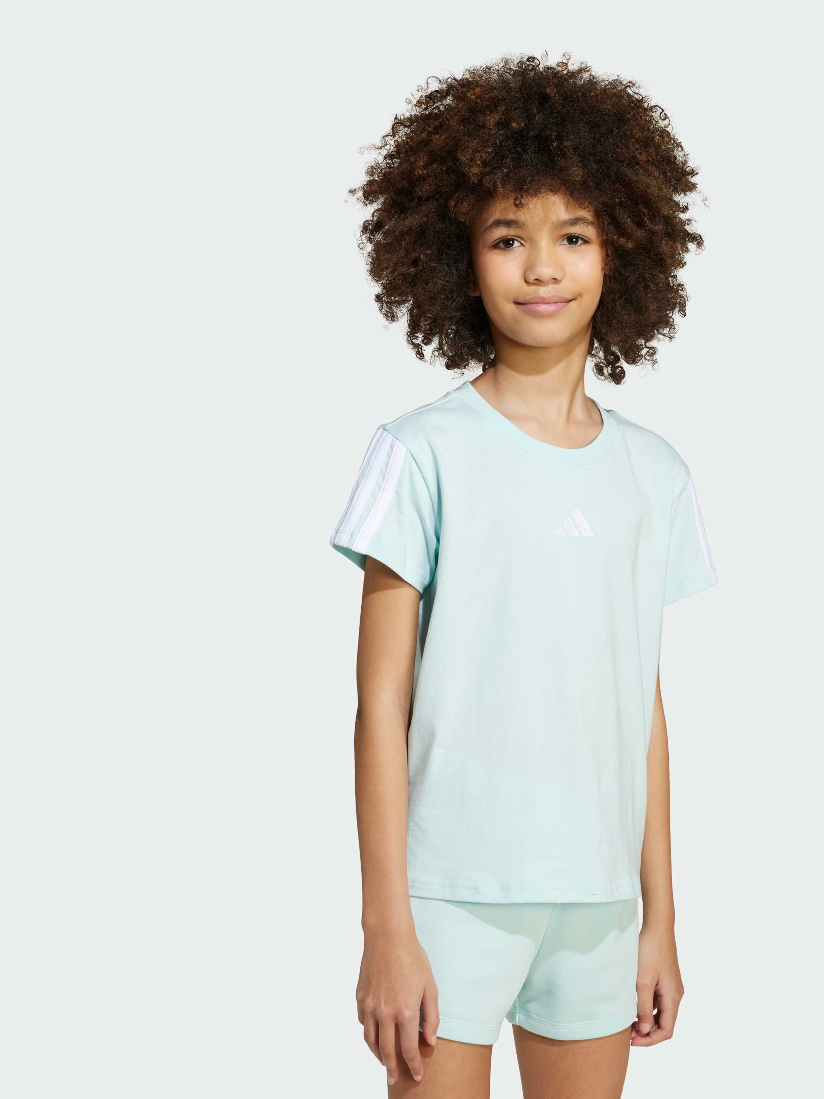 Дитяча Футболка adidas  (JY4974) колір бірюзовий, матеріал комбінований верх adidas - купити в Україні