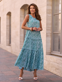 Сарафан ISSA Plus модель 15133_зеленый Фото