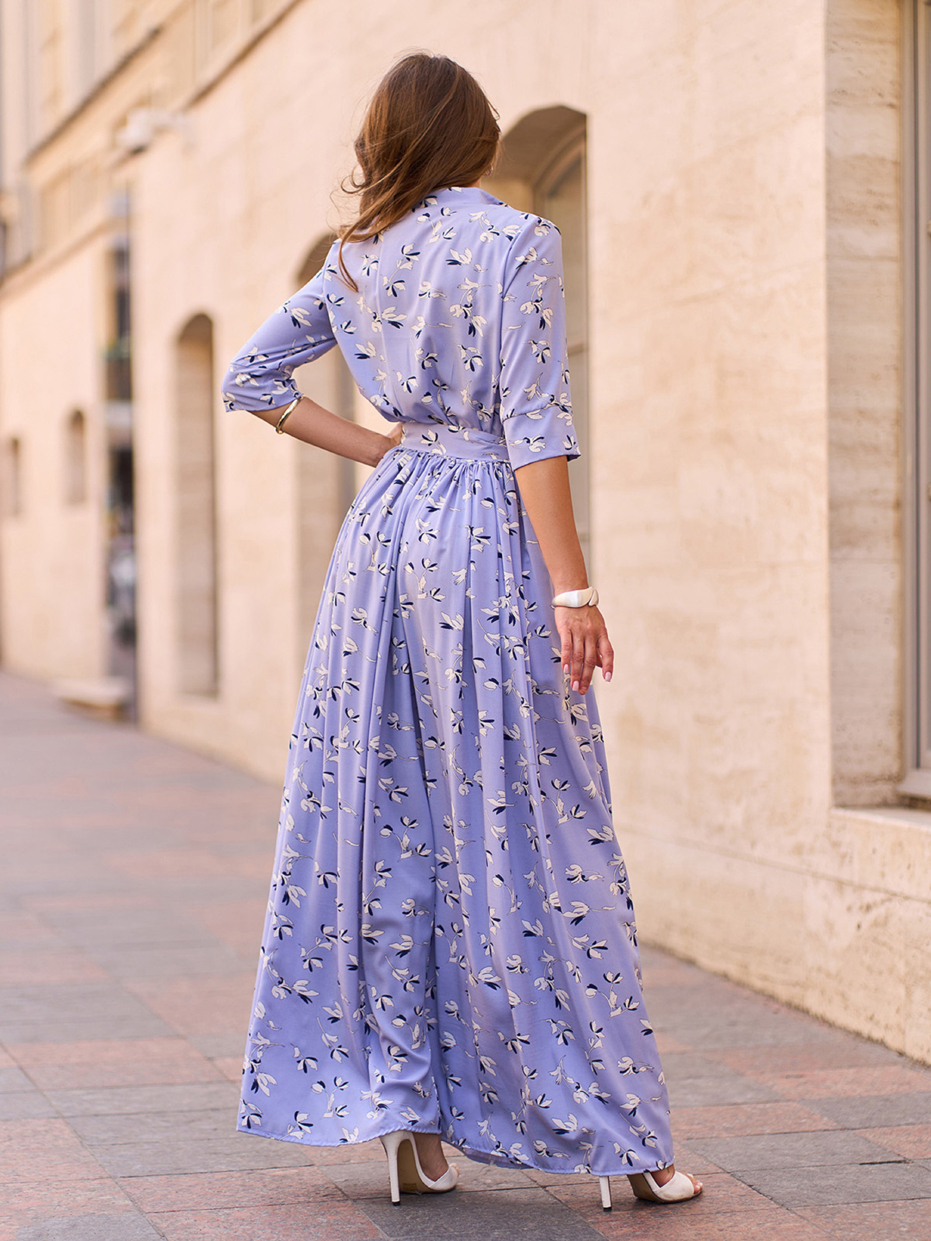 Платье макси ISSA Plus модель 15267_голубой Фото