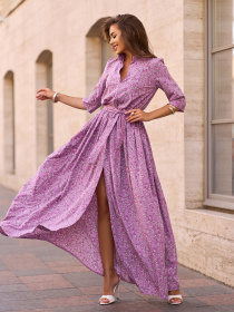 Платье макси ISSA Plus модель 15268_мультиколор Фото