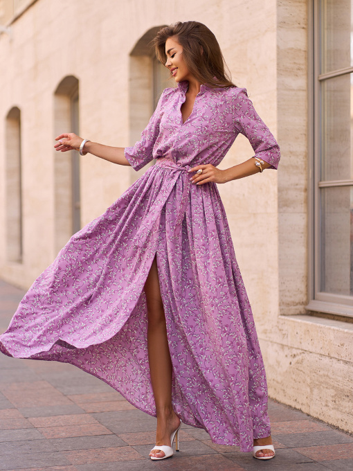 Сукня максі ISSA Plus модель 15268_мультиколор Фото