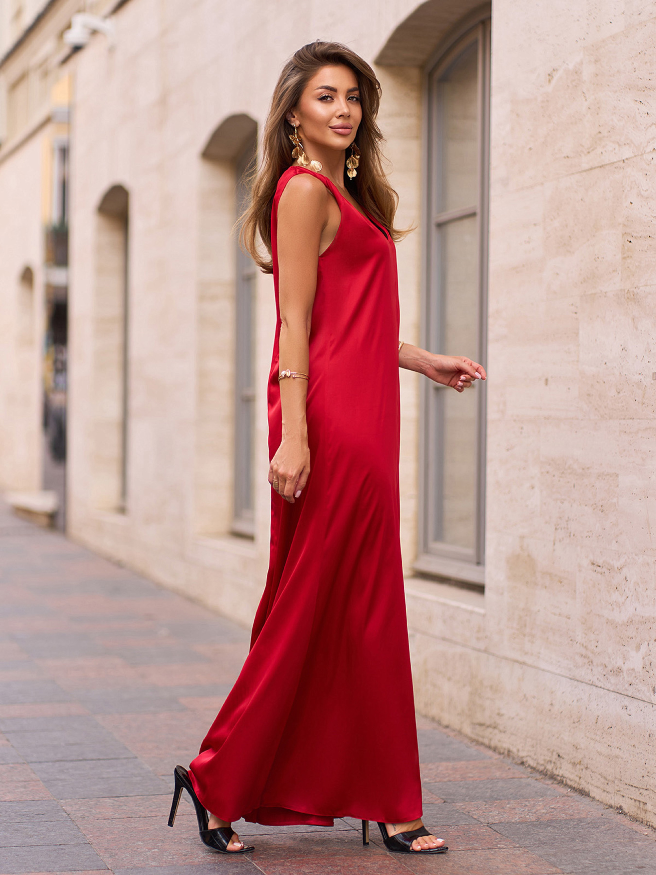 Сукня максі ISSA Plus модель 15270_красный Фото