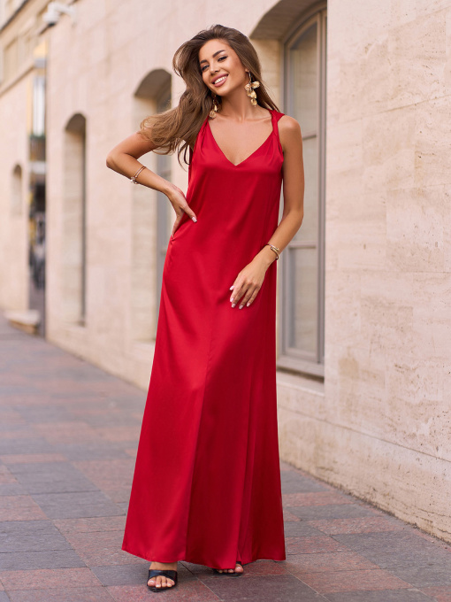 Платье макси ISSA Plus модель 15270_красный Фото