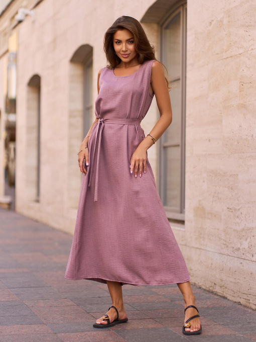 Платье миди ISSA Plus модель 15271_сиреневый Фото