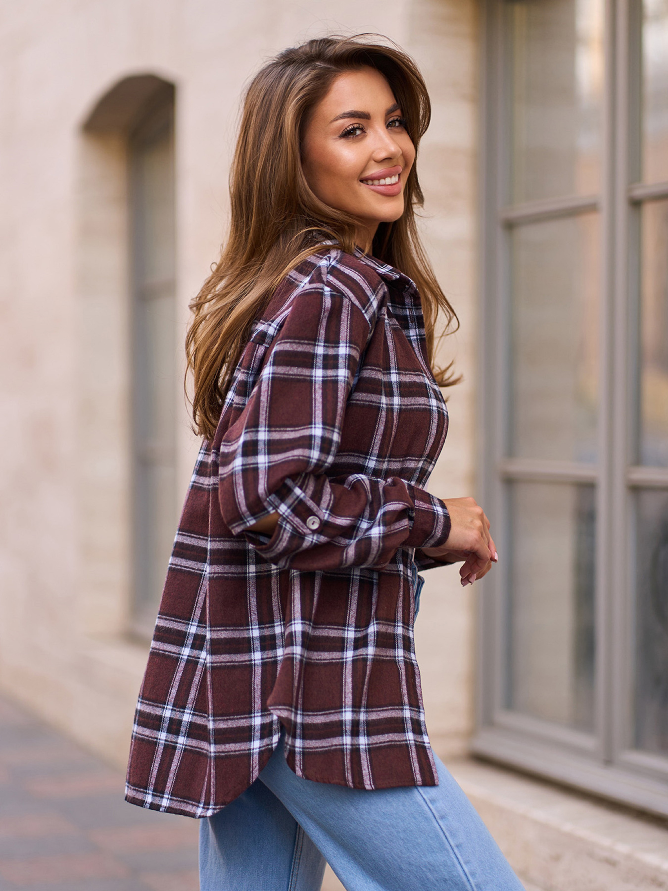 Рубашка ISSA Plus модель SA_648_коричневый Фото