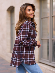 Сорочка повсякденна ISSA Plus модель SA_648_коричневый Фото