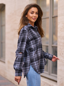 Сорочка повсякденна ISSA Plus модель SA_648_серый Фото