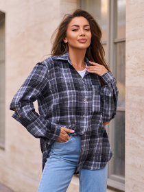 Рубашка повседневная ISSA Plus модель SA_648_серый Фото