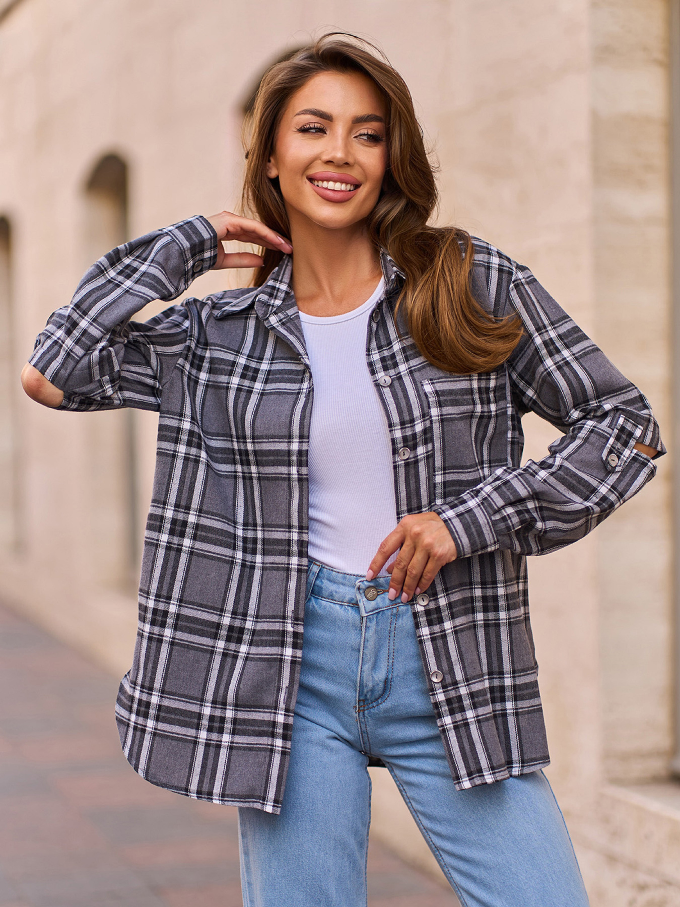 Сорочка ISSA Plus модель SA_648A_серый Фото