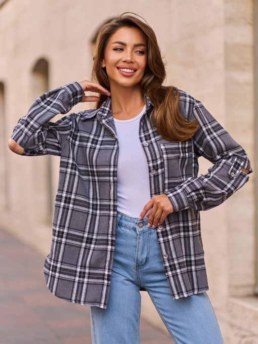 Сорочка ISSA Plus модель SA_648A_серый Фото