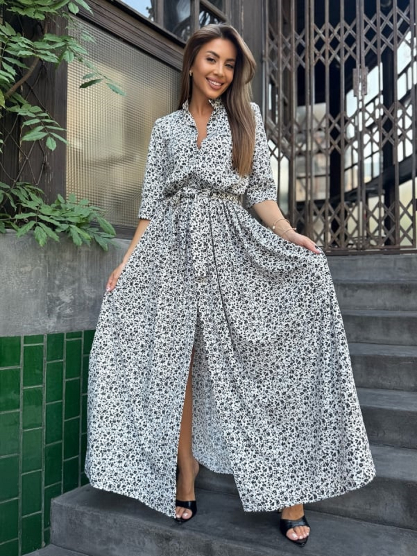 Сукня максі ISSA Plus модель 15274_белый Фото