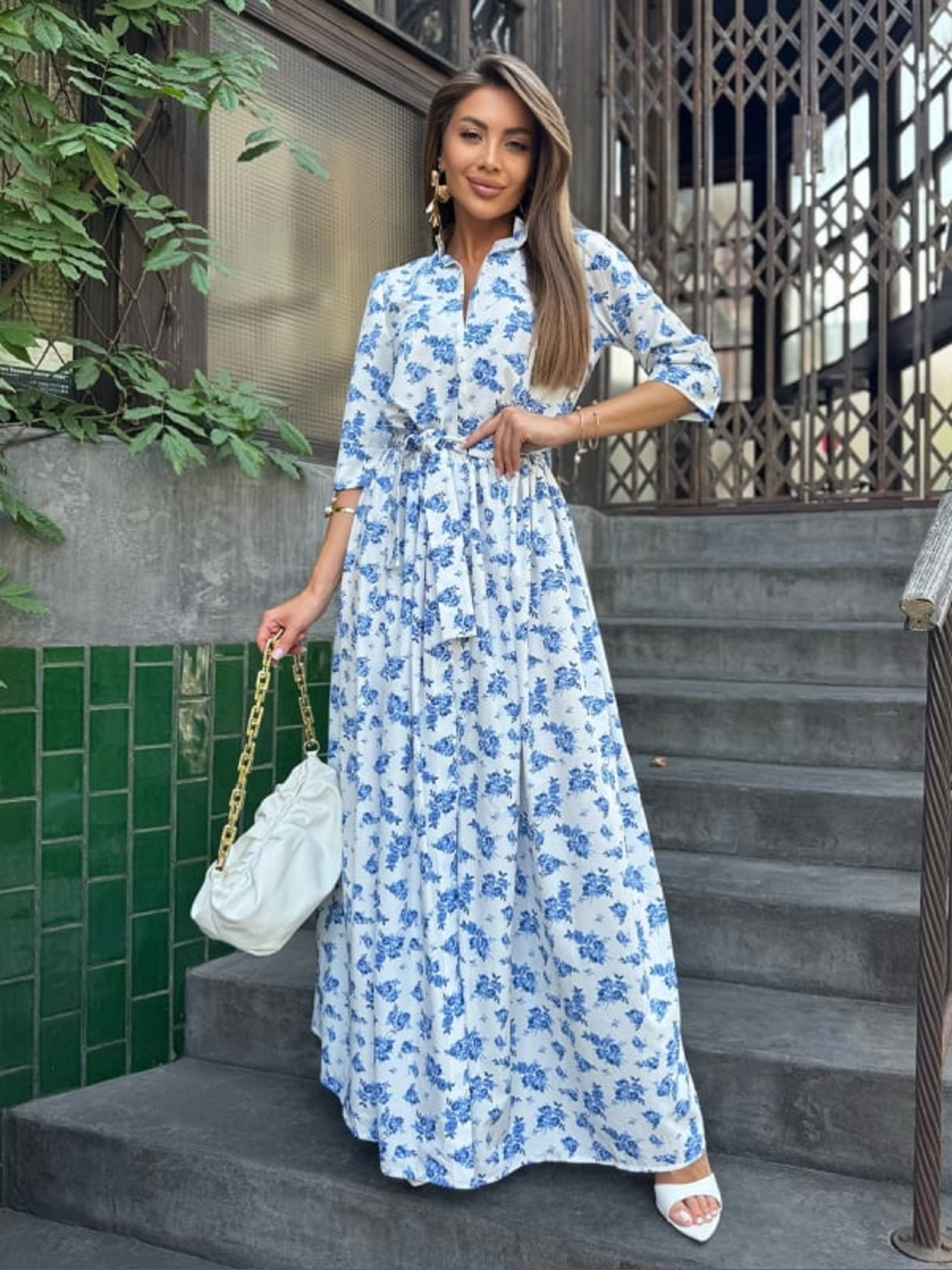 Платье макси ISSA Plus модель 15276_белый Фото