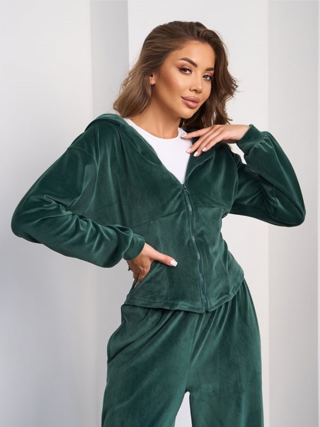 Спортивный костюм ISSA Plus модель 15280_зеленый Фото