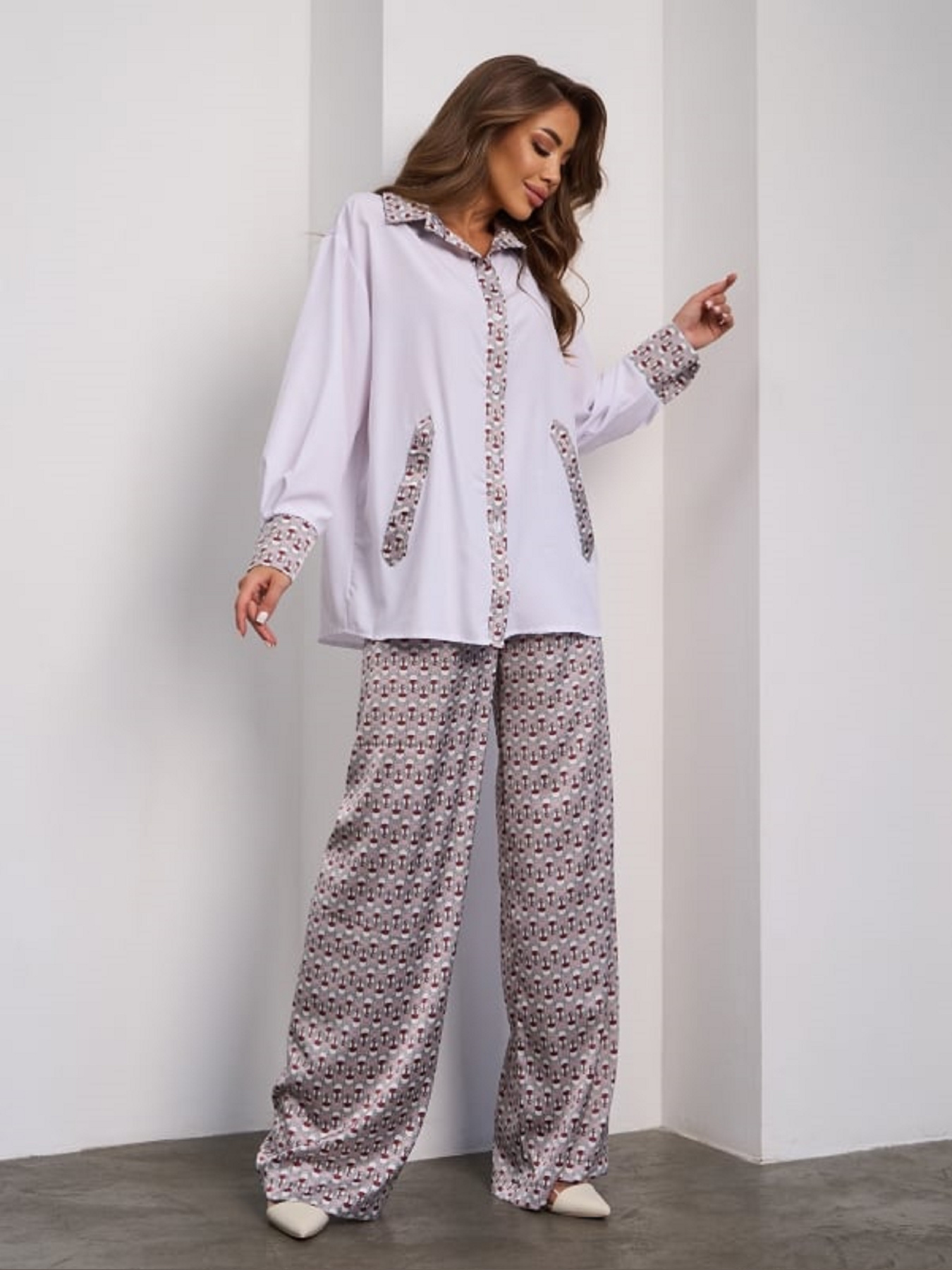 Повсякденний костюм ISSA Plus модель 15281_мультиколор Фото