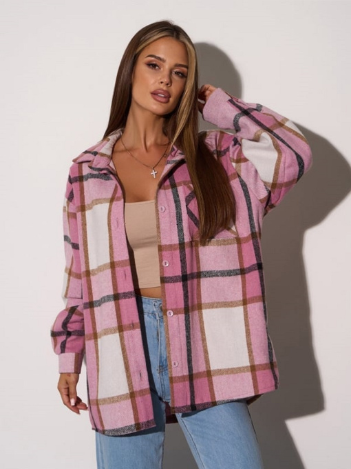 Рубашка повседневная ISSA Plus модель 14945A_розовый Фото