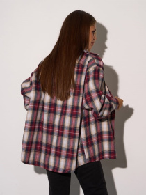 Рубашка ISSA Plus модель 15283_бордовый Фото