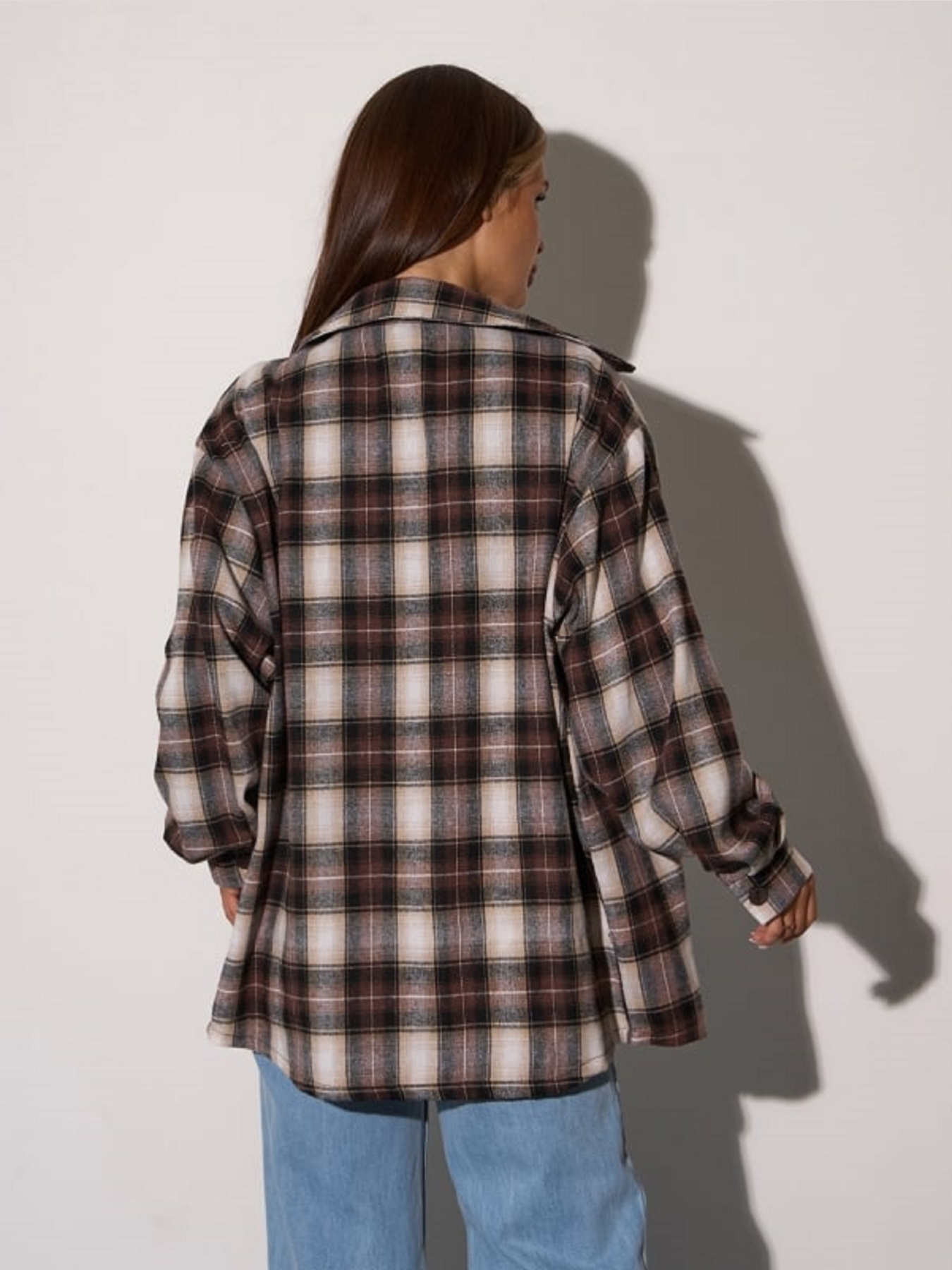 Рубашка ISSA Plus модель 15283_коричневый Фото