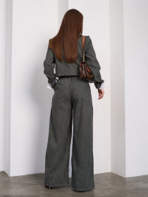 Деловой костюм ISSA Plus модель 15023A_хаки Фото