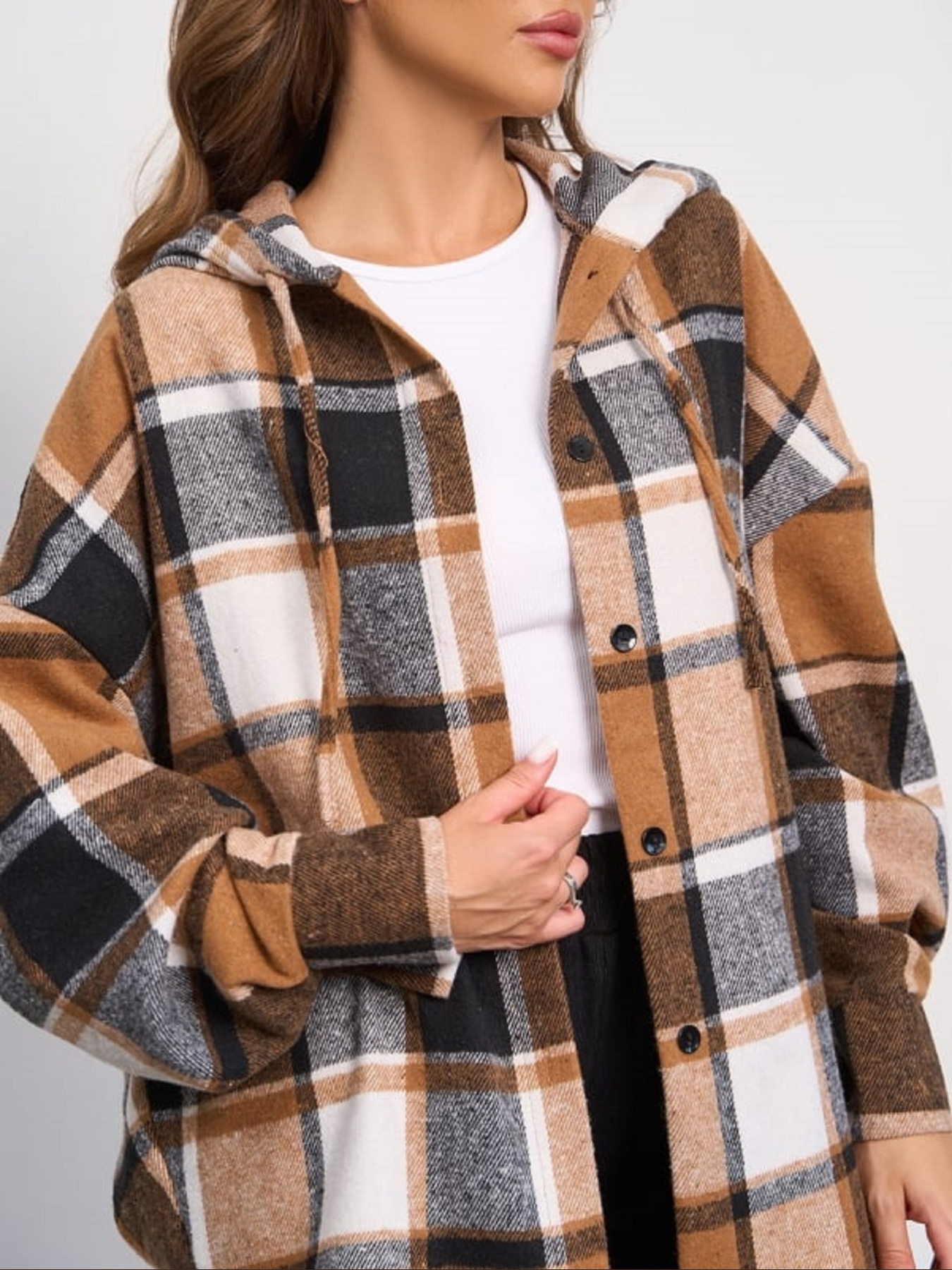 Рубашка ISSA Plus модель 15290_коричневый Фото